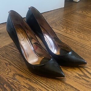 Ted Baker Glossy Black Pointed Heels